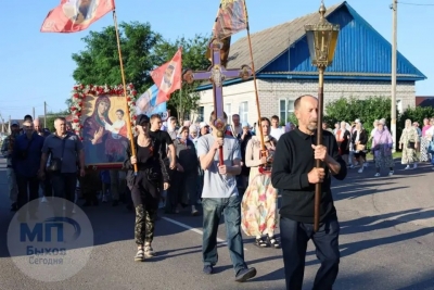 Крестный ход в честь Барколабовской иконы Божией Матери прошел по землям Быховщины (фото)