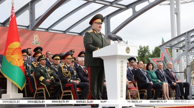 Выступление Лукашенко на военном параде, посвященном 80-й годовщине освобождения Республики Беларусь от немецко-фашистских захватчиков