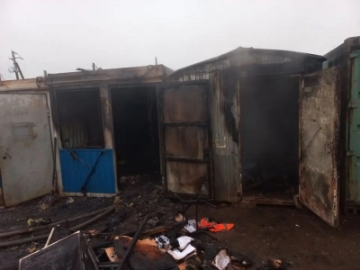 В Быховском районе горели бытовые вагончики