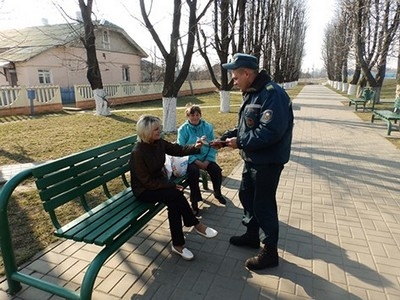 Спасатели Быховщины проводят профилактическую работу по недопущению палов травы