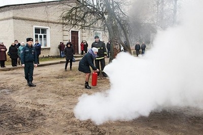 В УКП «Жилкомхоз» прошли занятия с членами добровольной пожарной дружины
