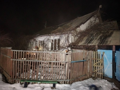 Горел дом. Спасен человек