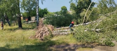 Работники Быховского РОЧС устраняют последствия непогоды