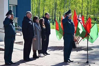 На Быховщине прошел слет юных спасателей-пожарных