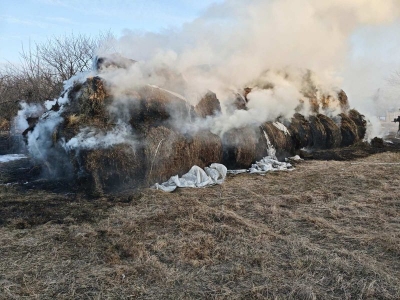 Загорание сена