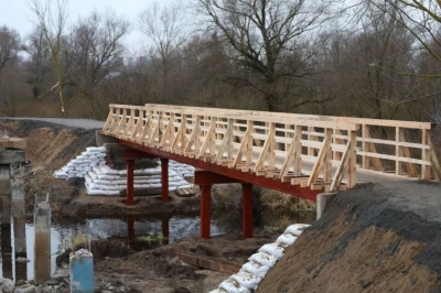 Капитальный ремонт моста через реку Мокрянка идёт полным ходом