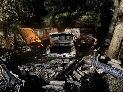 Пожар в деревне Красный Берег